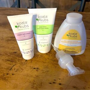 Koala Kubs Baby Shampoo, Diaper Cream, Body Soap
